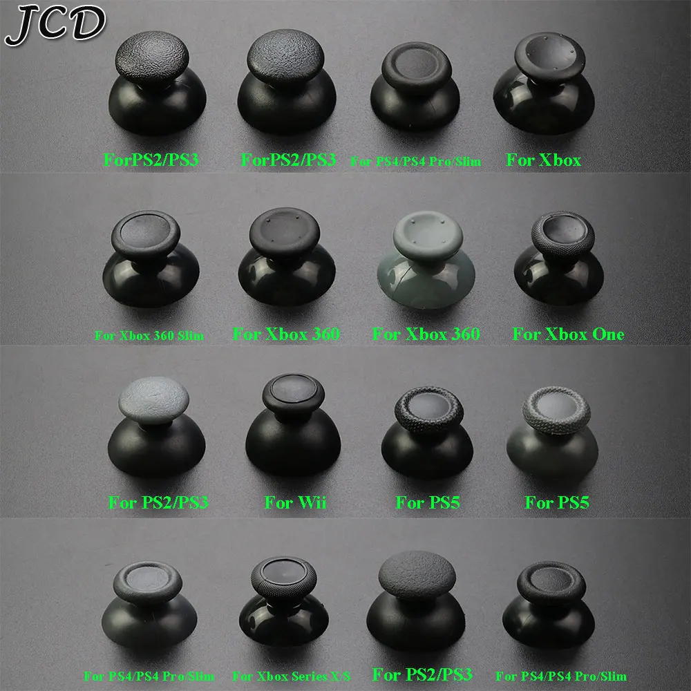 JCD 10PCS Replacement 3D Analog Thumbstick Thumb Stick Mushroom Grip Cap Cover for PS2 PS3 PS4 Pro Slim PS5  Xbox one 360