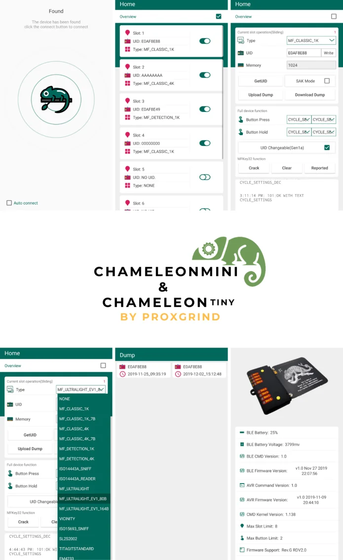 Official Original Chameleonmini Rev G & Chameleontiny By