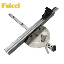 1 Set Woodworking Table Saw Miter Gauge and 450mm Fence Set with Track Stop Sawing Assembly Aluminium Alloy Ruler