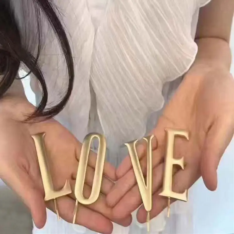 Модные женские заколки для волос, заколки с надписью LOVE Word, темпераментные простые заколки для волос, заколки для волос для девочек