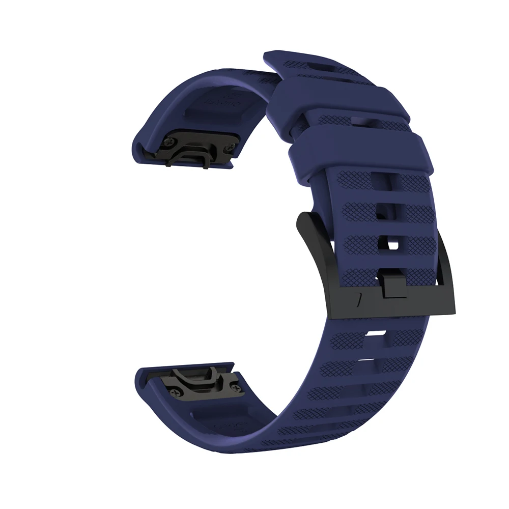 26 мм 22 мм 20 мм силиконовый Быстрый ремешок для часов Ремешок для Garmin Fenix 6x6 6s 5 5S Plus 3 3 часа Quickfit резиновый ремешок для наручных часов - Цвет ремешка: Midnight Blue