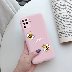 Charming Hand-Painted Soft Silicone Phone Case - Colorful Design for Oppo Reno5 Lite (Pink)