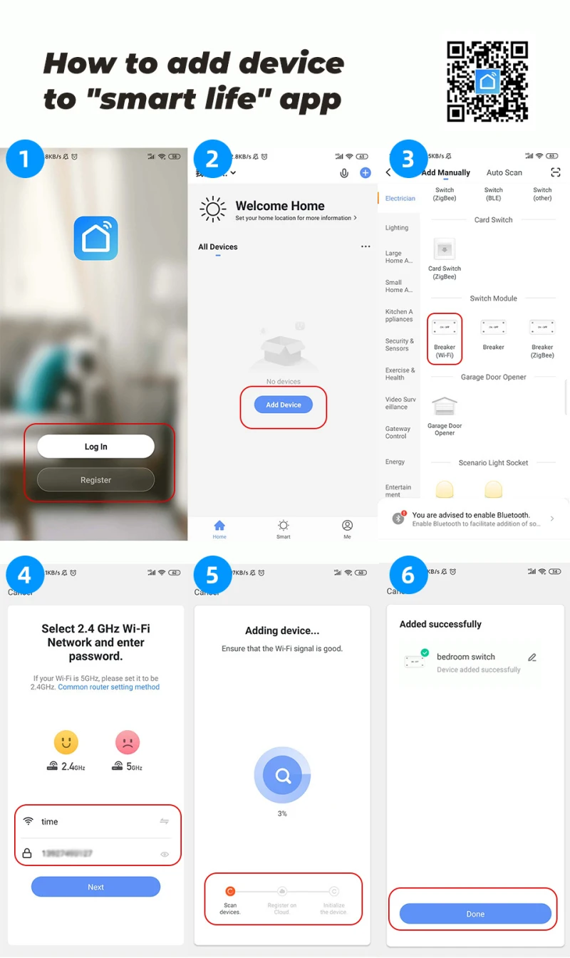 Interruptor de Luz Funciona com Alexa Mini Wifi Inteligente Faça Você Mesmo Disjuntor Módulo Vida - Tuya App Controle Remoto Google Casa 2 Vias 2.4ghz 16a 12 app controle remoto, funciona com alexa google casa 2 vias