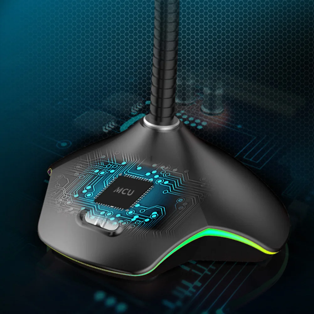 Профессиональный студийный светодиодный светильник USB интерфейс настольный микрофон шумоподавление компьютерный ноутбук Конференц-зал всенаправленный