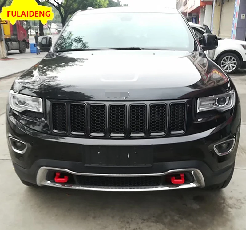 3 шт. для Jeep Grand Cherokee- ABS Хромированная сотовая передняя решетка автомобиля гриль сетчатые вставки автомобильные аксессуары для укладки