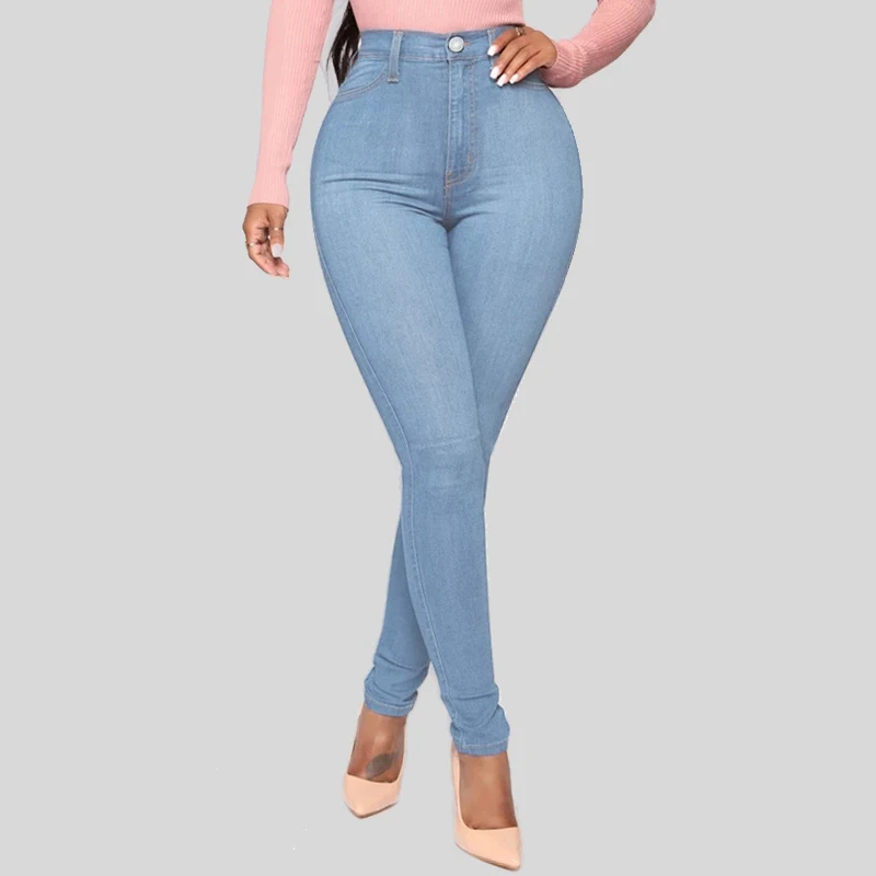 High Waist Dark Blue Jeans Super Skinny Girls Best Shapewear Ladies Summer  Pants Tops Long Ladies Clothing - AliExpress