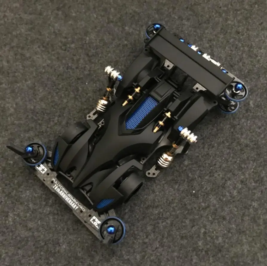 BEAT-MAGNUM Премиум модификация Tamiya Mini 4WD модель автомобиля 19444 AR шасси титановый стержень замок Подвеска Коллекция - Цвет: hollow matte black