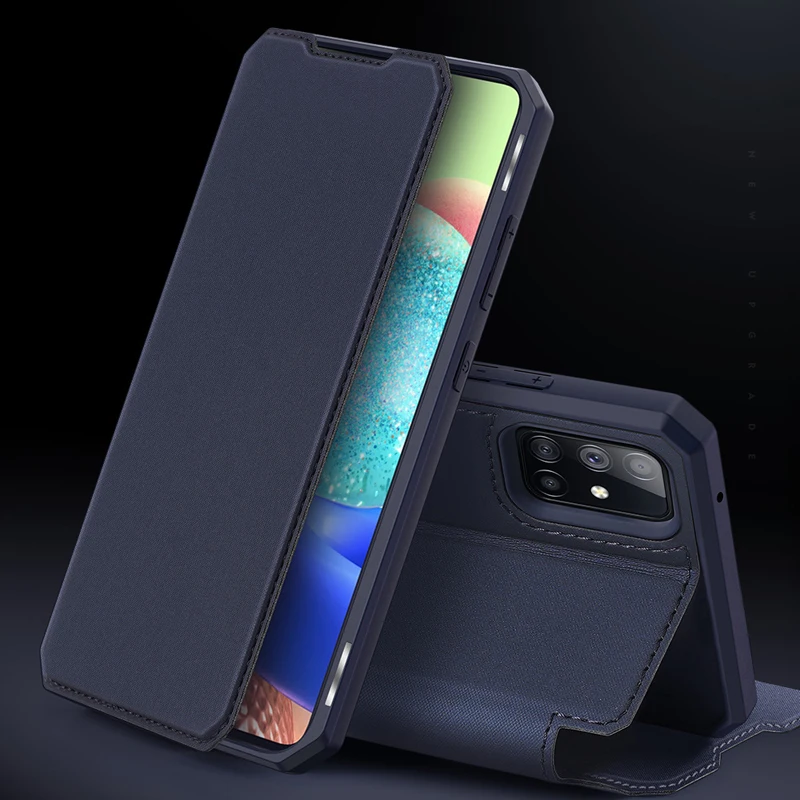 Для Samsung Galaxy A71 5G чехол DUX DUCIS SKIN X Магнитный откидной кожаный + ТПУ полноразмерный