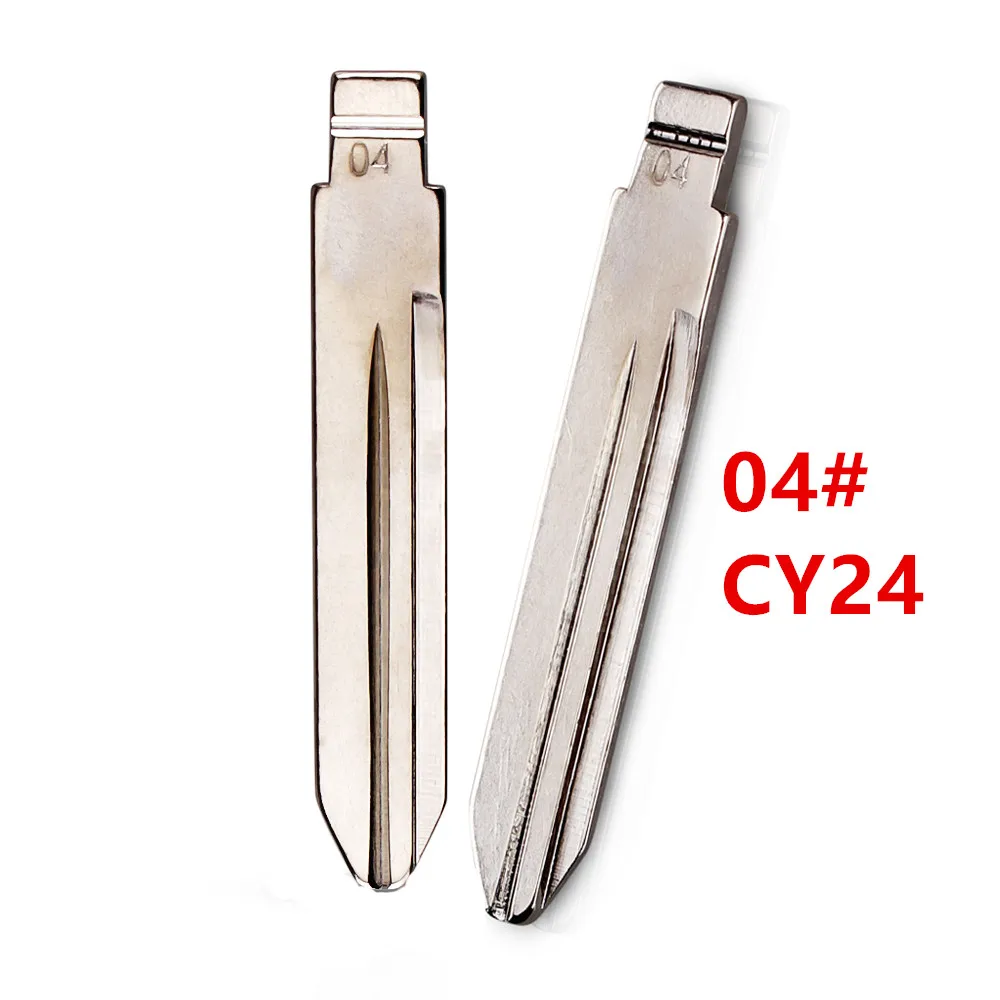 10szt 04 # CY24 Metal Uncut Blank Flip Remote Key Blade dla Chrysler Jeep Dodge dla keydiy KD xhorse VVDI JMD