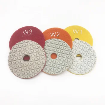 

10 sets 3 inch 80mm 3 step wet diamond polishing pad soft stone marble granite