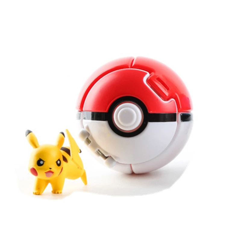7 см бросок открытый pokebball игрушка+ 1 шт Пикачу Poke Bball Фигурки игрушки
