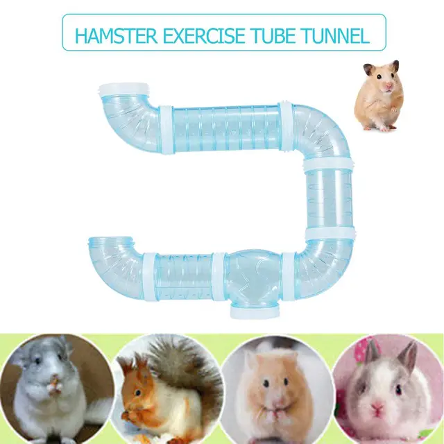 DIY U-type Plastic Pipe Line Tube Training Playing Connected External Tunnel Toys for Small Animal Hamster Cage Hamster Sports
