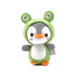 LLavero de peluche con forma de pingüino para niños, forma de Animal de peluche con juguete, pingüino, unicornio, abeja, Rana, dinosaurio, colgante pequeño, regalo para amigos
