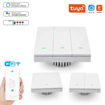 

Wifi Smart Switch 90-250V App/Voice/Switch Control Smart Home Switches Works With Alexa/Google Home