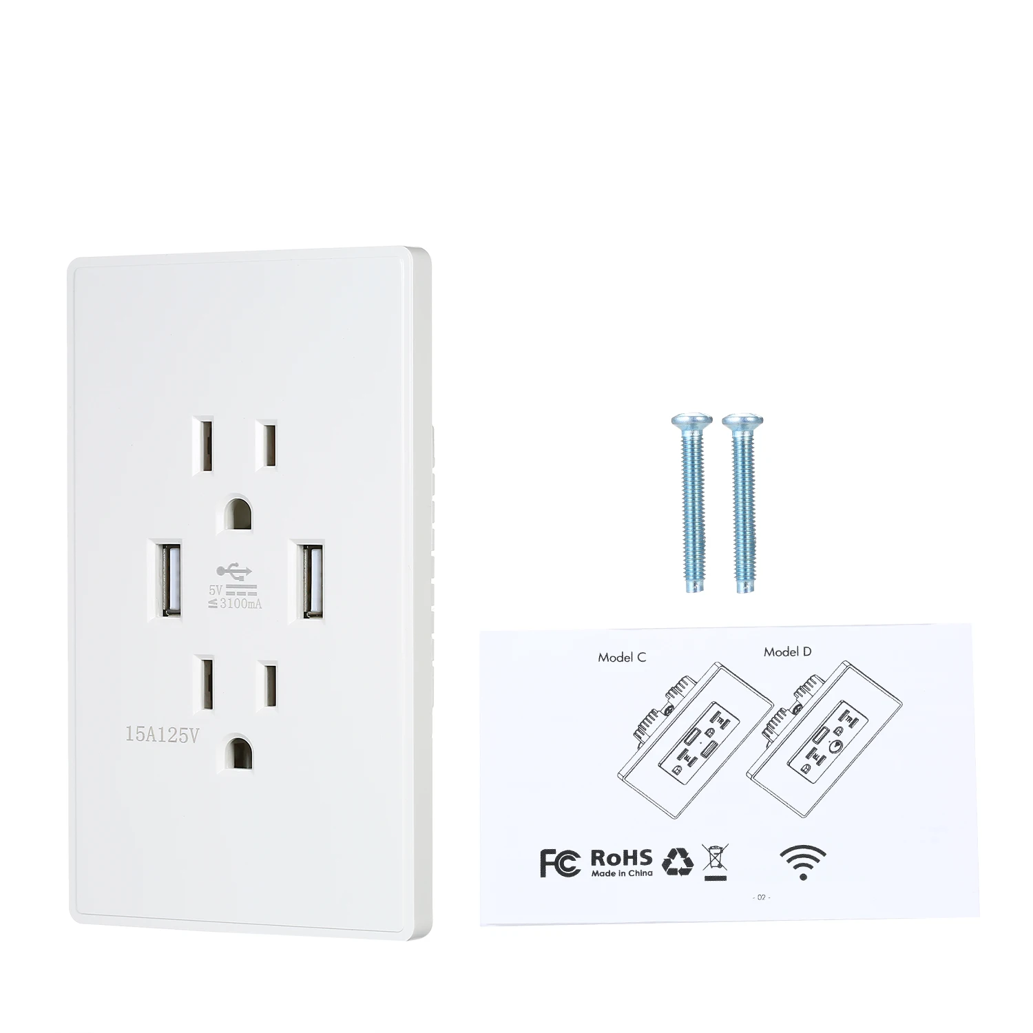 3.1A/4.2A настенная розетка, двойной USB порт, адаптер питания, розетки, панель, универсальная устойчивая дуплексная розетка