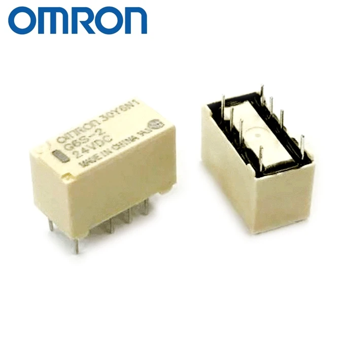 OMRON G6S-2 12VDC Print Steck Relais 12V DC Spule 2xUM 2A Kontakt 2 Stück Lot 
