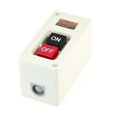 

AC380V 30A Srews Mounting ON/OFF Rectangle Control Box Push Button Switch