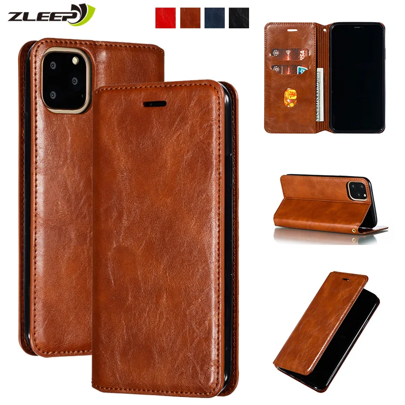 

Magnetic For iPhone 11 Pro XS Max XR X Case Luxury Leather For iPhone 7 8 6 6s Plus Coque Flip Holder Stand Phone Cover Carcasa