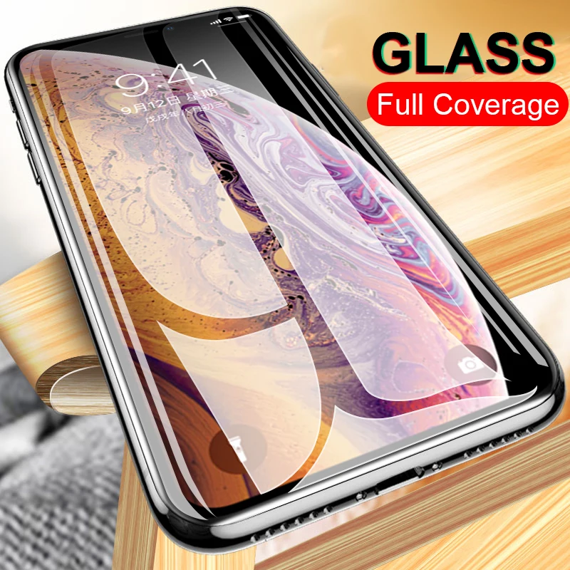 

5D Full Cover Screen Protector Glass iphone For 7 8 Plus X Front Screen Transparent Tempered Glass For iphone 6 6s Plus