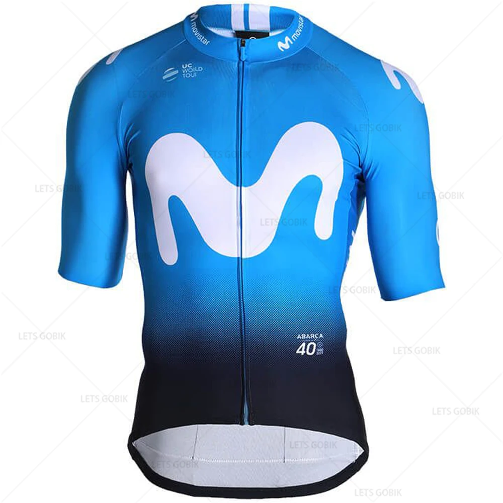 jersey only MOVISTAR TEAM, чемпион, набор Джерси для велоспорта(2 шт.), летний короткий рукав, Ropa Ciclismo Hombre, одежда для велоспорта, велосипедная форма - Цвет: jersey only