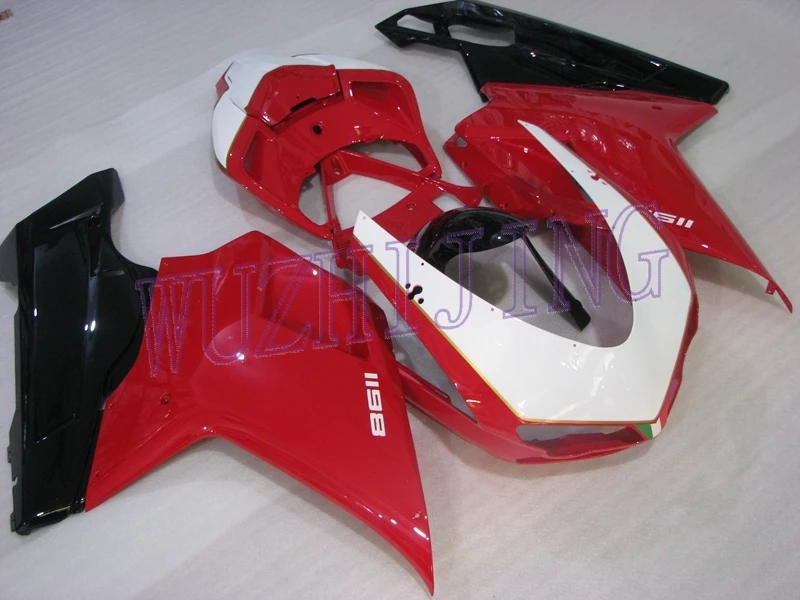Кузов для DUCATI 1098 2011 Пластиковые обтекатели для DUCATI 1098 2010 Черный Белый Красный Обтекатели 1198 2007-2011