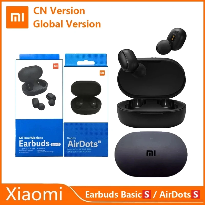 Xiaomi Redmi AirDots S TWS 5.0 Wireless Bluetooth Earphone Mi True Golbal Versio Earbuds Basic Gaming Link AI Control | Электроника