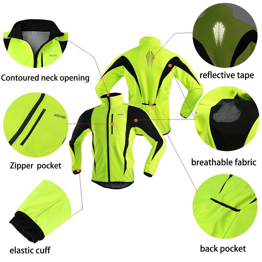 ARSUXEO, Мужская зимняя велосипедная куртка, комплект, ветрозащитная, водонепроницаемая, термальная спортивная одежда, велосипедные штаны, брюки, велосипедные костюмы, одежда 15kk