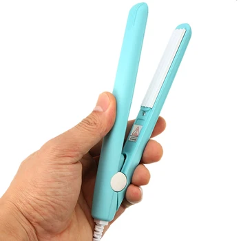 

Mini Hair Straightener Iron Tourmaline Ceramic Straightening Corrugated Curling Iron Styling Tools Hair Curler Plug With EU