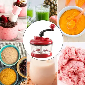 

Manual Portable Blender Spiral Vegetable Slicer Meat Grinder Food Processor Multifunctional Kitchen Round Chopper Mixer