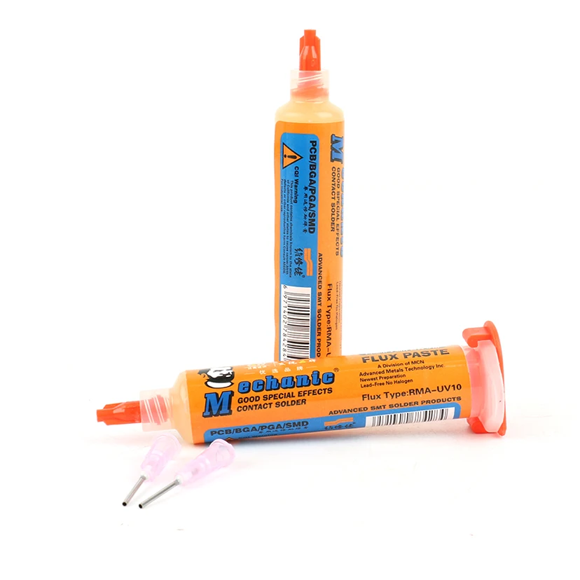 

2pcs Hong Kong MECHANIC BGA Solder Flux Paste Soldering Tin Cream RMA-UV10 10CC SMT solder soldering repair tools