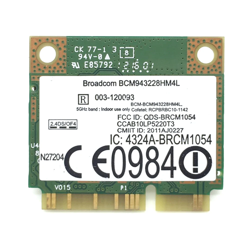 300 Мбит/с Внутренний двухдиапазонный WLAN для ноутбука BCM943228HMB 802.11a/b/g/n Быстрая Двойная частота Wifi беспроводная карта портативный мини Pci-e
