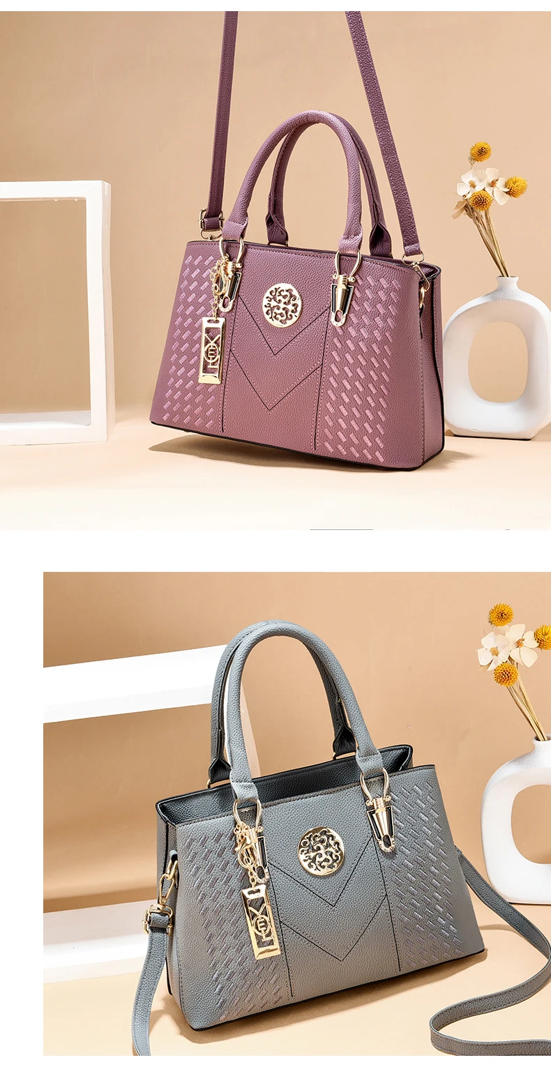 soft leather shoulder bags for women's pink and silver color