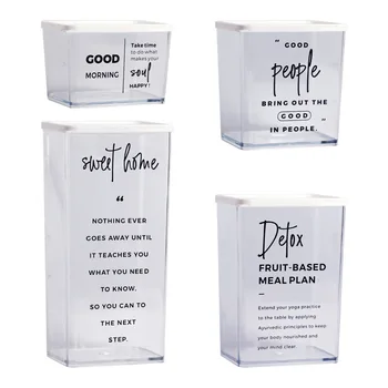 

High Quality Plastic Sealed Cans Kitchen Storage Box Transparent Food Canister Keep Fresh Clear Storage Box