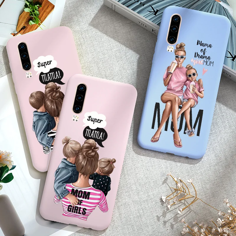 Чехол Super Mama для Huawei P30 Pro P20 P10 P9 Lite силиконовый мягкий чехол P Smart 2019 Plus мамы девочки