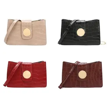 

Retro Messenger Bags Women Crocodile Leather Small Shoulder Handbag Purse