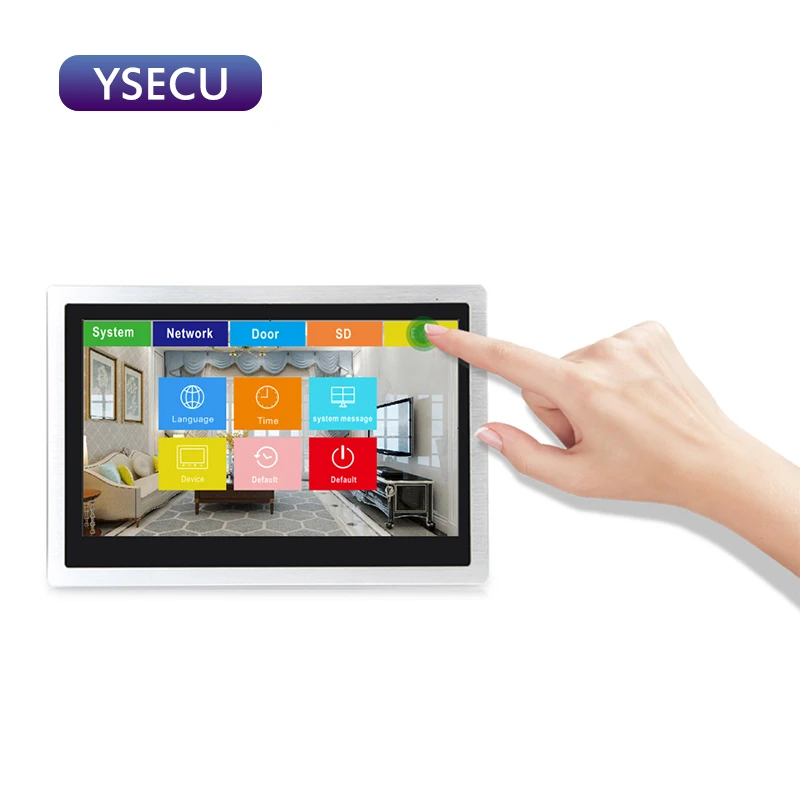 YSECU 10 ''AHD 960P WiFi видео домофон беспроводной видеодомофон для сенсорного экрана 4 смартфона управление в реальном времени широкоугольный