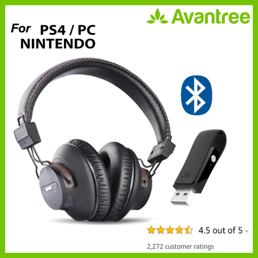 Avantree DG59 (M) auriculares inalámbricos para juegos micrófono y Bluetooth transmisor de Audio US