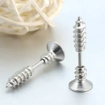 

Earrings Women Halloween Party Funny Anti Anaphylaxis Titanium Steel Screw Shape New Vintage Personality Dangle Earrings 2020