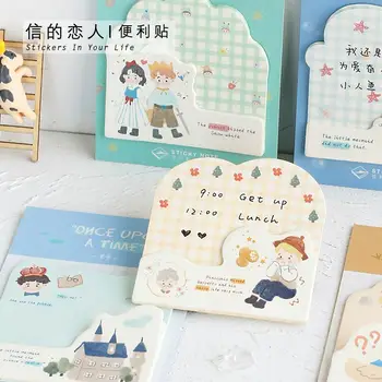 

30 Page/pack Princess And Prince Kawaii Memo Pad Planner Sticky Note Paper Sticker Kawaii Stationery
