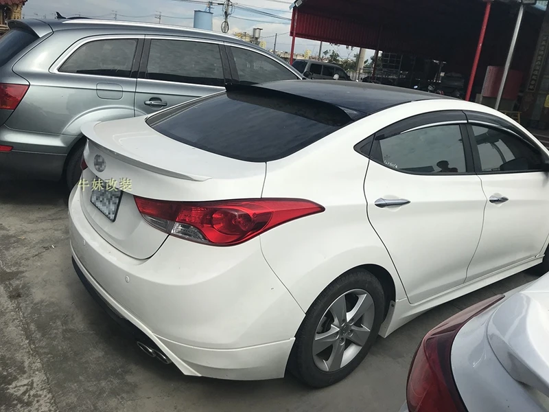 Для hyundai Elantra Avante спойлер на крыше солнцезащитный козырек PMMA материал заднее крыло спортивные аксессуары 2012