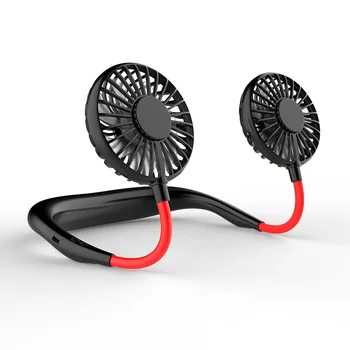 

ELOOLE Sports Portable USB Hands-free Air Cooler Fan Neckband Wearable Neck Hanging Dual Fan Air Conditioner With Battery Home