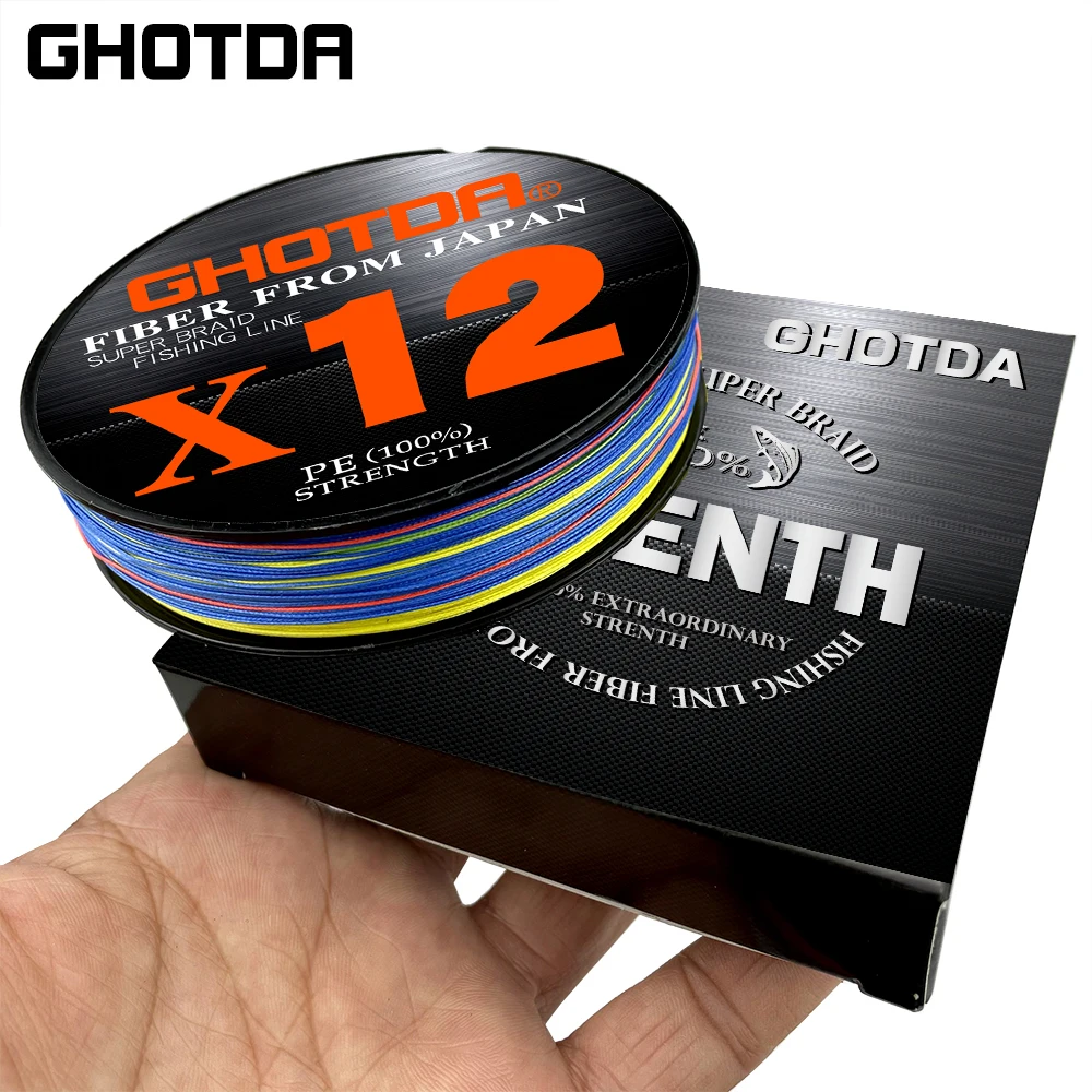 Braided Fishing Line 300M 100M 12 Strands Multifilament 25-92lb Carp fishing line