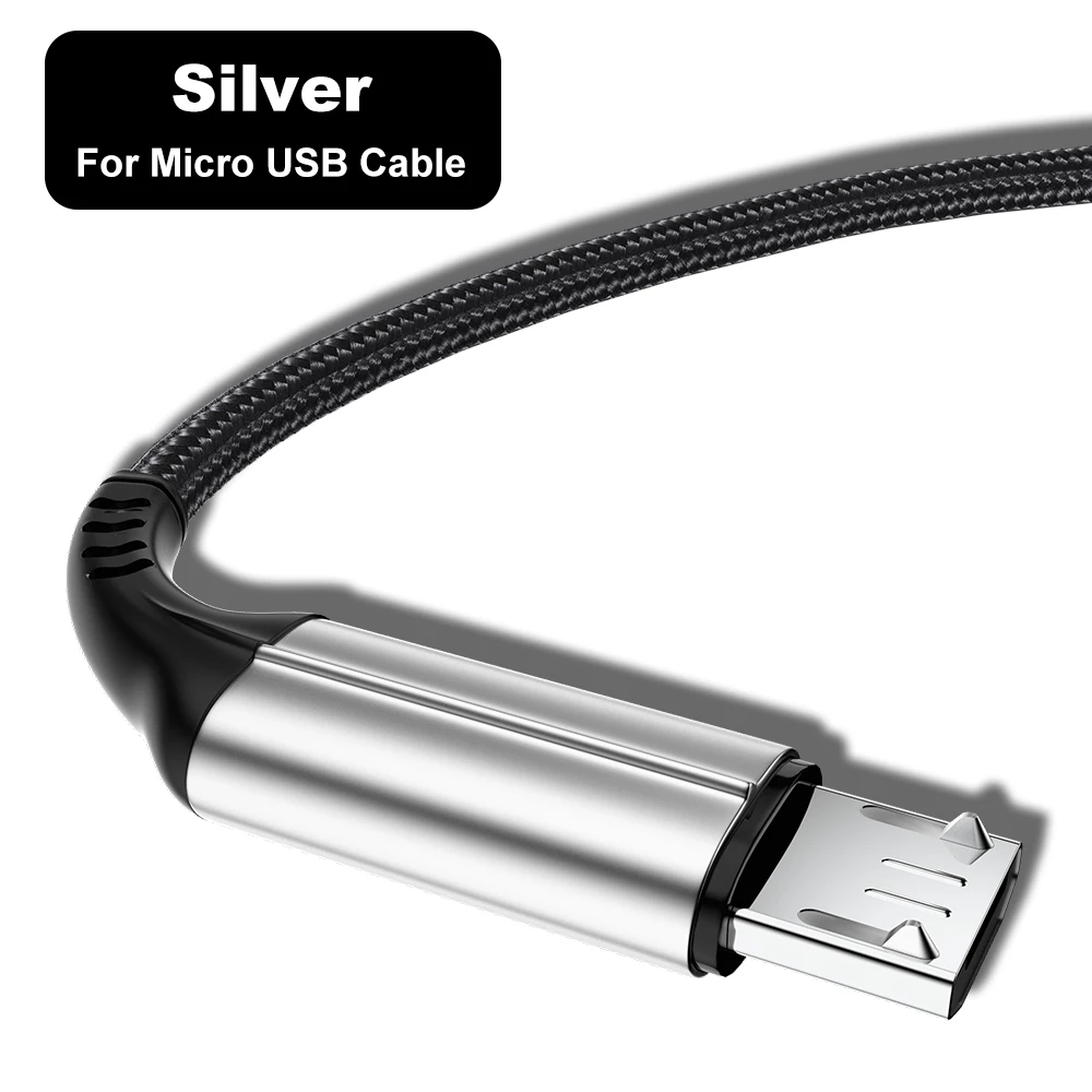 Black Vanniso 3 м 2 м Micro USB кабель 2.4A Быстрая зарядка USB кабель для передачи данных для samsung Xiaomi Redmi Note 4 5 Microusb Быстрая зарядка USB шнур - Цвет: Black