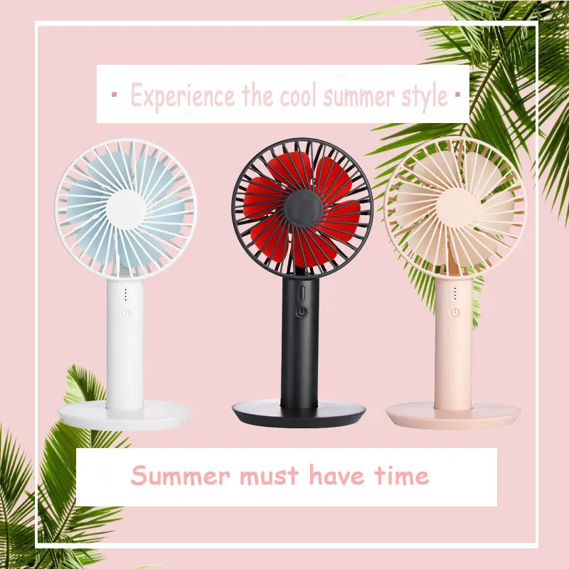 

USB Mini Small Fan Air Cooler Rechargeable With LED Ligth Display Portable Cooler Fan Convenient Desktop Small Electric Fan
