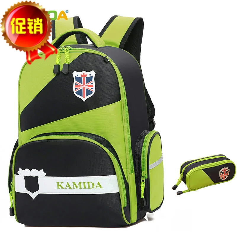 

Kamida School Bag Young STUDENT'S Boy 1-3-4-6 Grade Children Backpack Women's 6-12 a Year of Age Spine- Backpack
