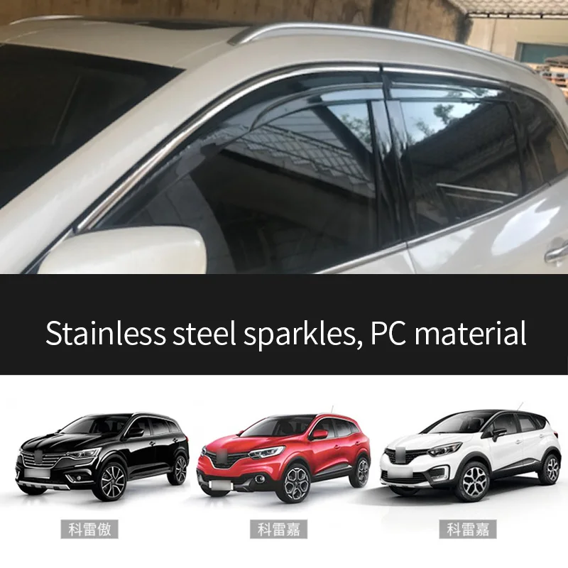Windows visor Side wind window deflectors visor Windshield on the Windows Accessories For Renault Koleos Kadjar Captur 2009-2020
