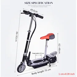 Foldable Electric Scooter Adult Scooter Mini Lightweight Household Maximum Load 70kg 15km/h Electric Scooter XS