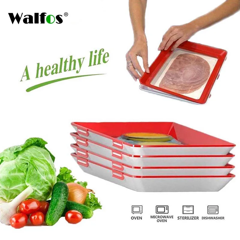 Creative Food Preservation Tray Stackable Food Fresh Tray Magic Elastic  Fresh Tray Reusable Food Storage Container