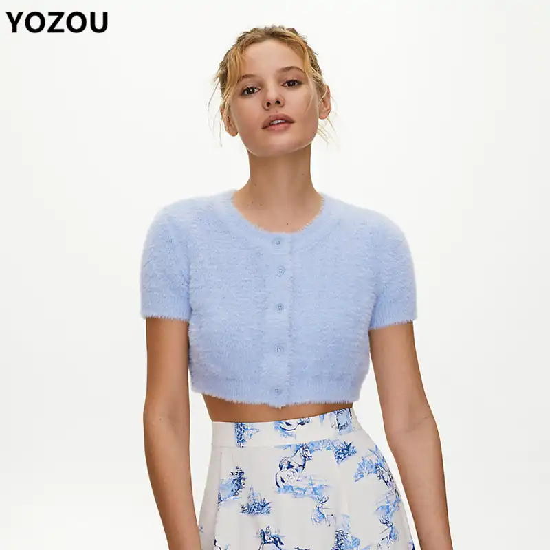 Fuzzy top and cardigan Clearance