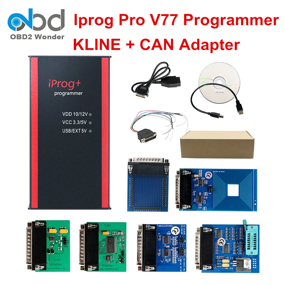 

DHL Free Iprog Pro V77 Auto Key Programmer Iprog+ Odometer Correction Tool K-line CAN Adapter Ipro-Pro Replace Digiprog3/Carprog